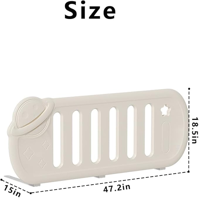 Child and Baby Bed Rail - Universal Bed Rail with Reinforced Anchors for Baby Bed Armrests Suitable for Double Beds, King and Double Beds, Thick Mattresses, and Embedded Bed (Planet (47.2 ") 1Set)