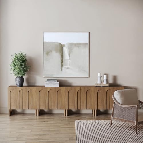 Jett Mid Century Modern Wood Credenza Storage Cabinet