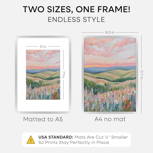 A4 Silver Picture Frame (2 Count)