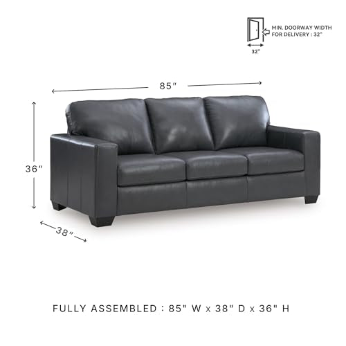 Bolsena Contemporary Leather Match Sofa Sleeper with Loose Seat Cushions and Bi