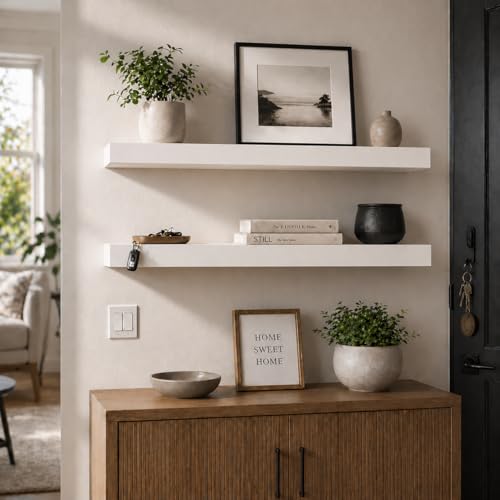 Floating Shelves 3 inch Thick for Wall Set of 2 (2 Count)