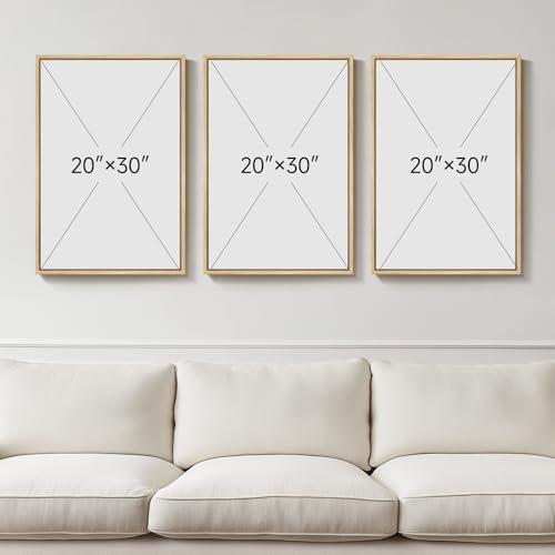 Large Framed Green and Beige Abstract Wall Art