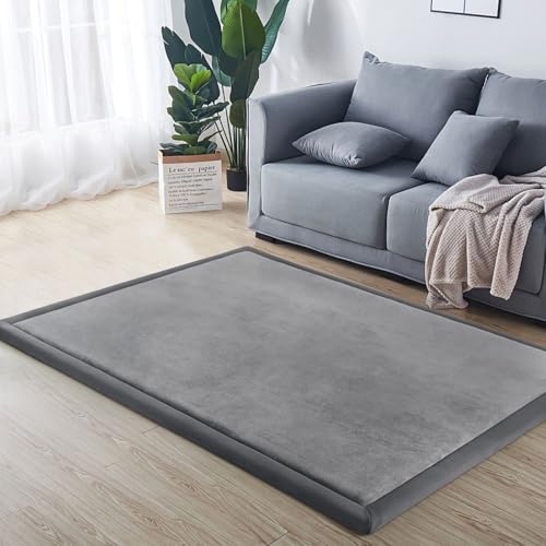 Baby Play Mat for Floor Nursery Rug Muscle Mat Area Rug Playroom Rug 79"x118" Playpen Mat Elastic Foam 1.3" Thick Crawling Mat for Babies