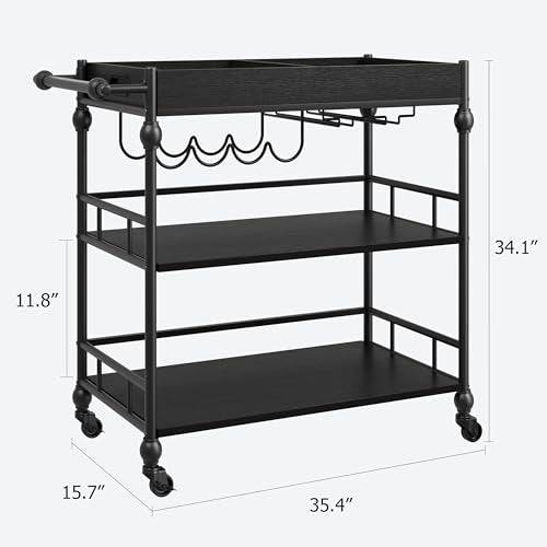 Bar Cart with Wheels