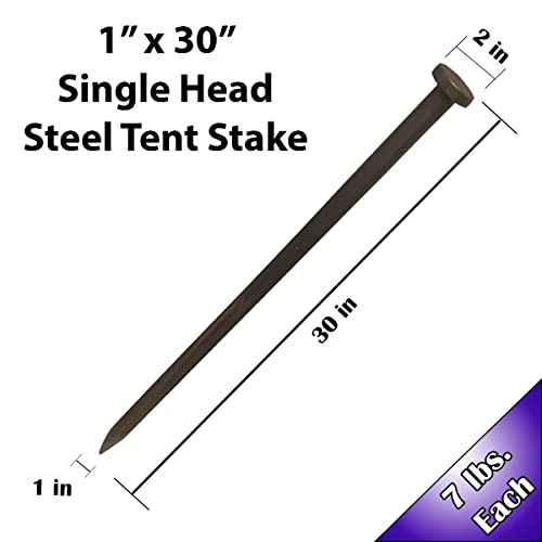 Heavy Duty Single Head Tent Stakes (4 Count)