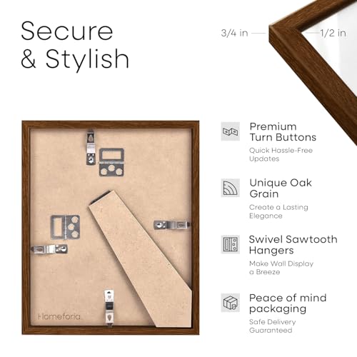 8.5x11 Brown Oak Diploma Frame (2 Count)