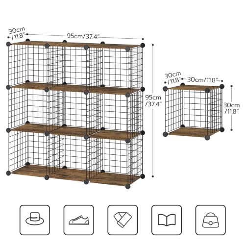 Wire Cube Storage Organizer (9 Cubes)