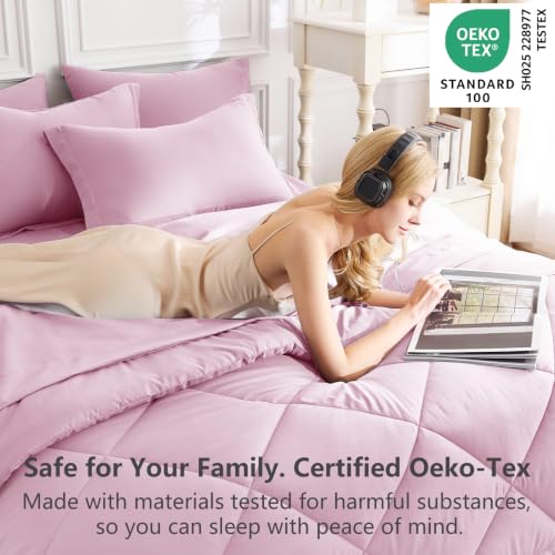 King Size Comforter Set Light Pink