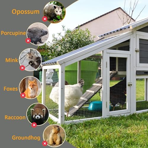 Stainless Steel Welded Wire Mesh, 1/2 Inch Chicken Coop Hardware Cloth, Heavy Duty Poultry Fencing Netting Roll (1m x 8m / 39in x 26.2ft) - Durable Chicken Wire Fence