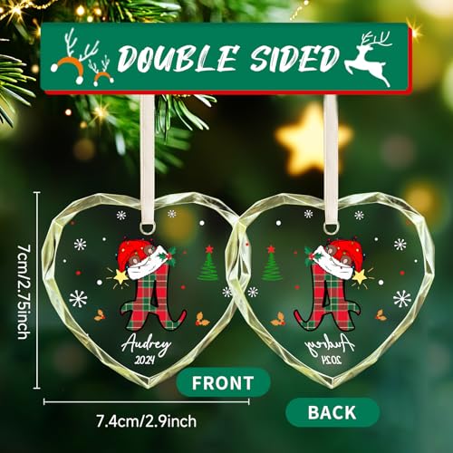 Personalized Christmas Ornaments with Initial Name