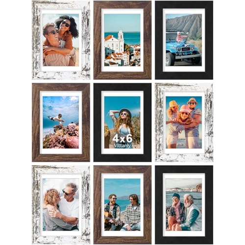 4x6 Picture Frames Set of 9 (9 Count)
