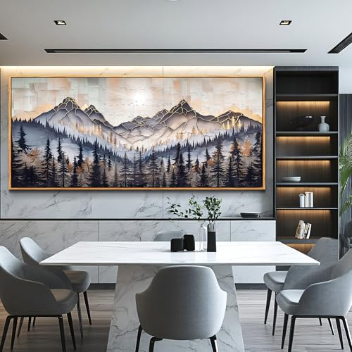 Large Canvas Abstract Ink