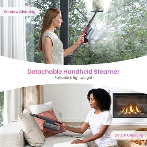 19-in-1 Steam Mop for Floor Cleaning with Handheld Steamer