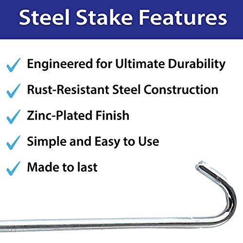 Steel Tent Stakes Heavy Duty Ground Stake (25 Count)