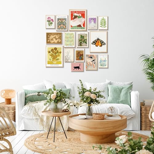 15PCS Unframed Vintage Eclectic Maximalist Art (15 Count)
