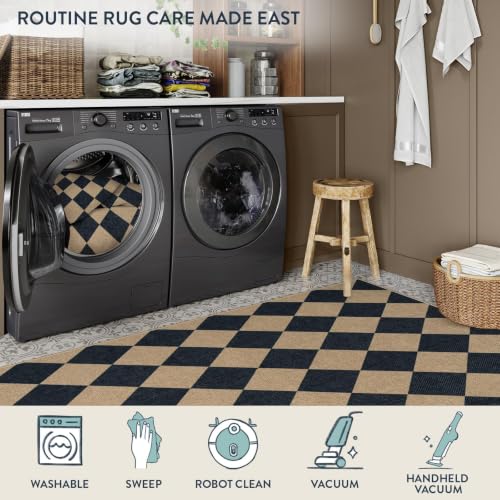 Checkered Hallways Runner Rug Non Slip
