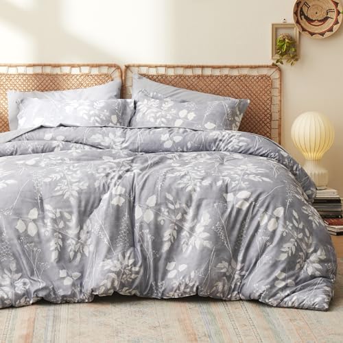 Floral Grey Comforter Set
