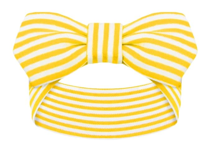 Creative Knitwear Pitt Panthers Infant Girls Gold/White Striped Hair Knot Headband Embroidered Logo - Size Newborn - 4T