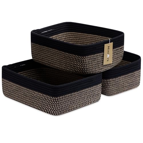 Large Shallow Organizing Baskets 15x11x5.1 Inches (3 Count)