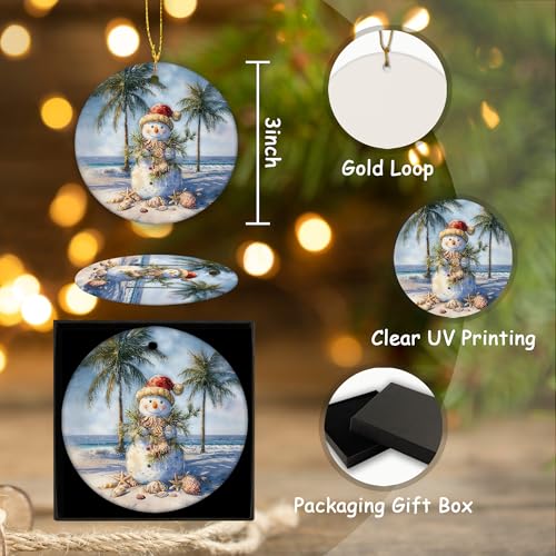 Coastal Summer Christmas Ceramic Ornament Gifts