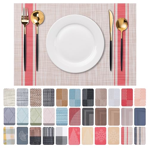 Placemats Set of 6 Washable Indoor (6 Count)