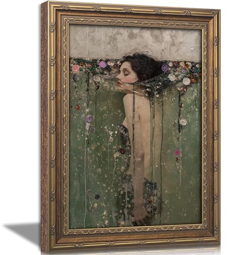 Vintage Gold Framed Ophelia Wall Art