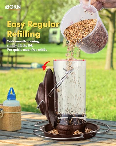 Bird feeders for Outdoors Metal Chew Resistant