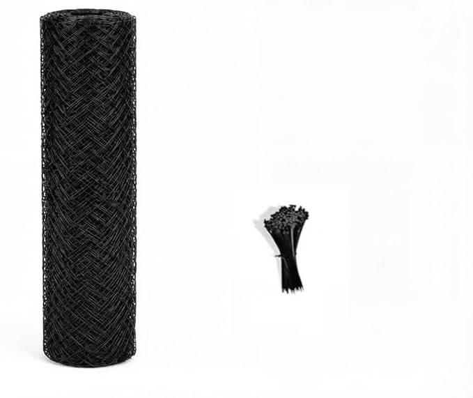 Poultry Netting 50x50 FT Fence for Chicken Coop and Garden Protection Predator Proof, Easy Install for Rabbits and Small Animals