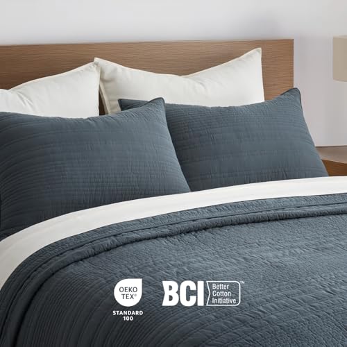 HOME 100% Cotton Modern Lines Quilt Set King Size