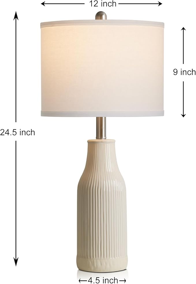 24.5" Modern Ceramic Table Lamp