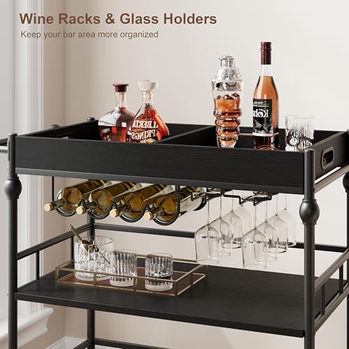 Bar Cart with Wheels