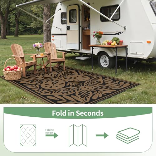 Outdoor Rug 5'x8' Waterproof Plastic Rugs for Patio (40 Sq Ft)
