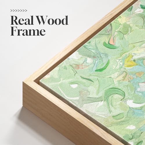 Framed Green Colorful Abstract Wall Art