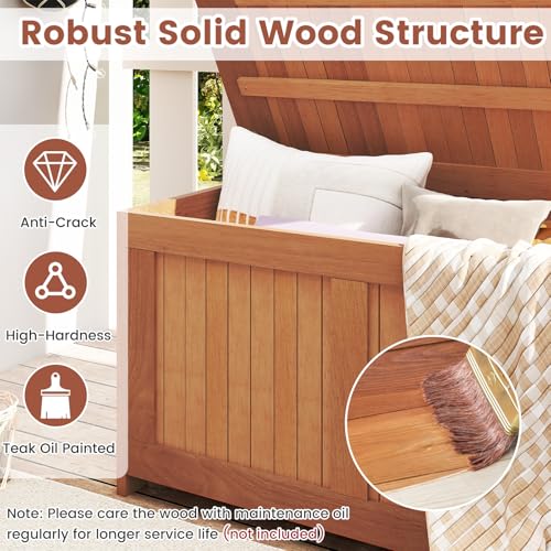 52 Gallon Wood Outdoor Storage Box
