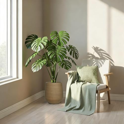 11.8" H Wood look Plastic Tapered Planters with Drainage Holes and Plug