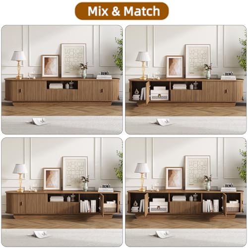 86.6'' Fluted TV Stand for 55