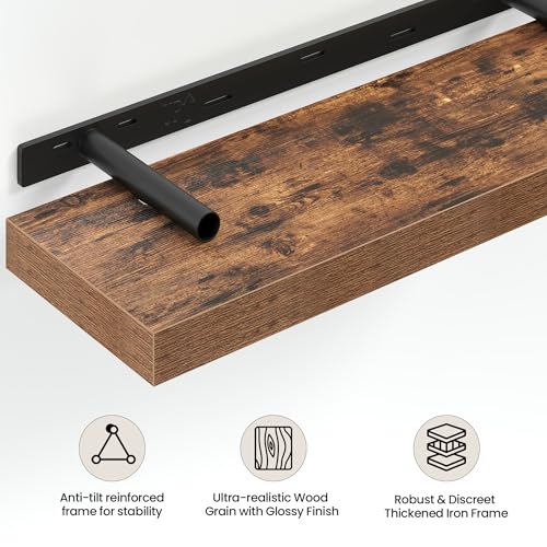 48 Inch Floating Shelves Wall Mounted for Display (2 Count)