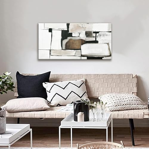 Abstract Canvas Art Wall Decor Modern Minimalist Home Decor Paintings Brown Grey Wall Art Prints Abstract Wall Art Line Art Bedroom Kitchen Office 20"×40"