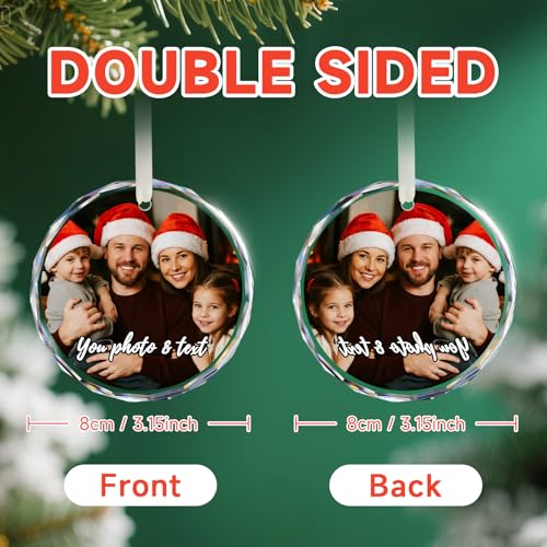 Personalized Family Christmas Ornaments with Photo & Text