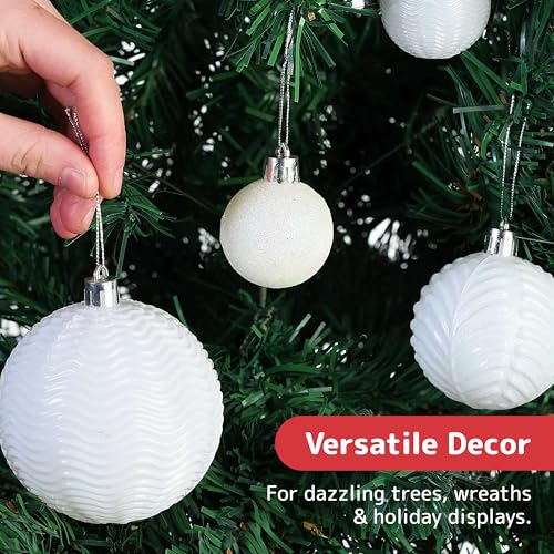 36 Piece White Christmas Ornaments and Balls