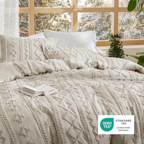 Tufted Boho Comforter Set California King Size