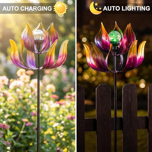 Solar Wind Spinners Outdoor for Yard and Garden