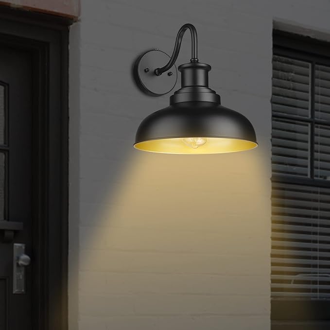 Dusk to Dawn Outdoor Barn Light, Farmhouse Outdoor Wall Sconce, Rustic Exterior