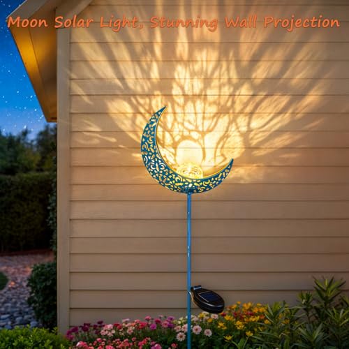 Moon Solar Garden Lights Outdoor Stakes