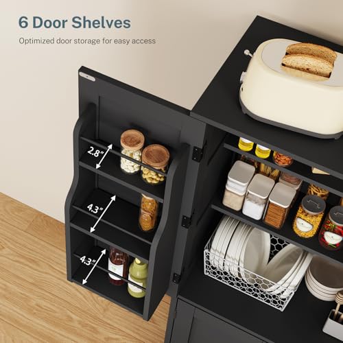43”H Pantry Cabinet with 4 Doors