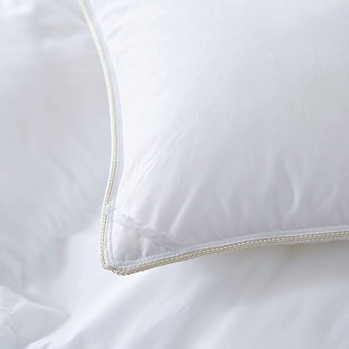 Luxurious Goose Down Feather Fiber Comforter Duvet Insert, Exquisite Solid White Design, Oversize Palatial King White 120 x 98, Premium Baffle Box 100% Egyptian Cotton, 80 oz Fill Weight