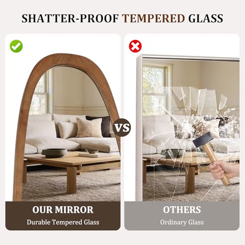 22x65 Inch Irregular Full Length Mirror with Stand