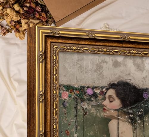 Vintage Gold Framed Ophelia Wall Art