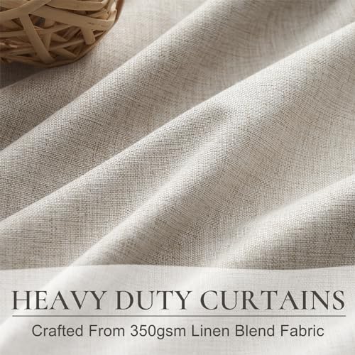 Extra Long Blackout Pinch Pleated Luxury Curtains 144 Inch Long for Living Room (2 Count)