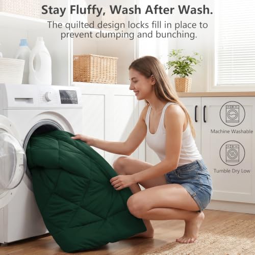 Super King Comforter Set Emerald Green